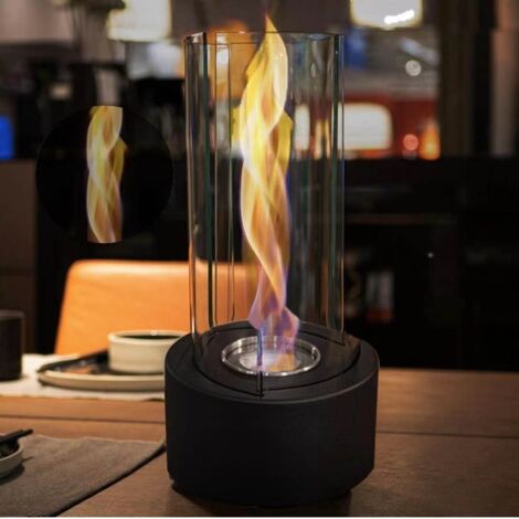 SJQKA Tornado Tischfeuerstelle – Premium Alkoholfeuerstelle – Tischfeuerstelle für drinnen und draußen mit verstellbarem Flammenring, tolles Geschenk für Zuhause, Balkon, Terrasse und Gartendekoration