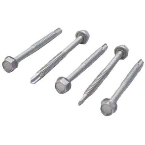 Tornillo autoperforante anodizado (x50) - Color - Acero inoxidable, Longitud - 7 cm