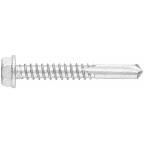 Tornillo autoperforante de acero inoxidable bimaterial con cabeza hexagonal - Punta de taladro nº 5, tornillo 5,5 x 80 - Caja de 250