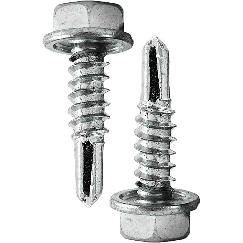

Tornillo autoperforante de cabeza hexagonal autoperforante M4.8 Acero galvanizado 100 piezas para chapa de acero