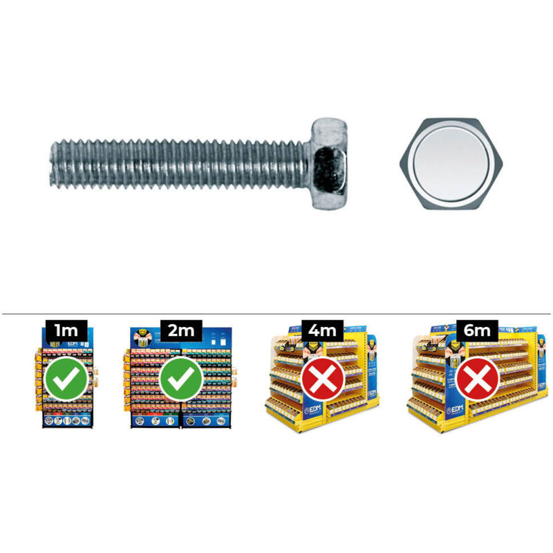 Caja 40 tornillos hexag. 870 din 933 zinc apolo