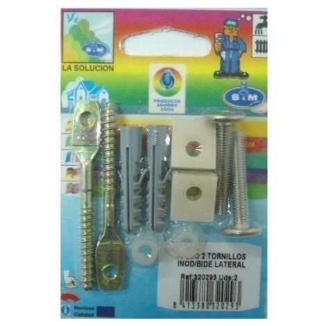 Tornillo Baño Sujecion Bidet Inodoro S M Inox 320293 2 Pz