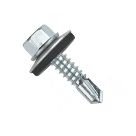 DUVER tornillo broca rosca chapa cabeza hexagonal din 7504-k arandela p-16 zincado larg.r/chapa 25mm ø rosca chapa 5.5mm