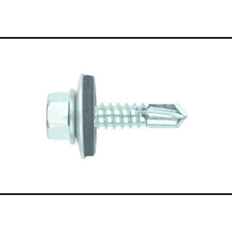 tornillo broca rosca chapa cabeza hexagonal din 7504-k arandela p-16 zincado larg.r/chapa 38mm ø rosca chapa 5.5mm