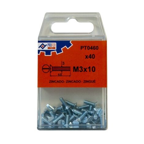 TORNILLO C/P DIN963 ZN C/11 PZ - 4X30 MM