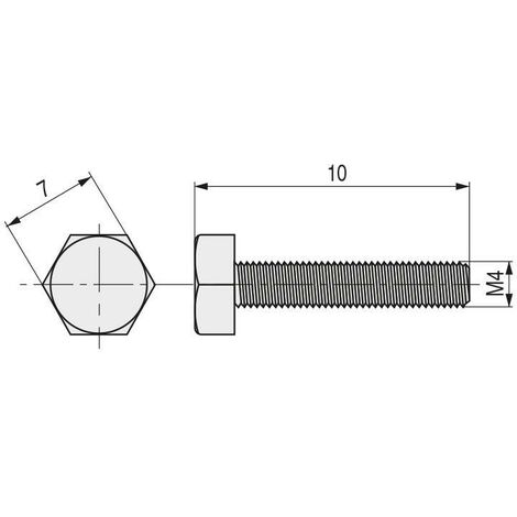 tornillo cabeza hexagonal din 933 acero metrica m-8 largo 30mm