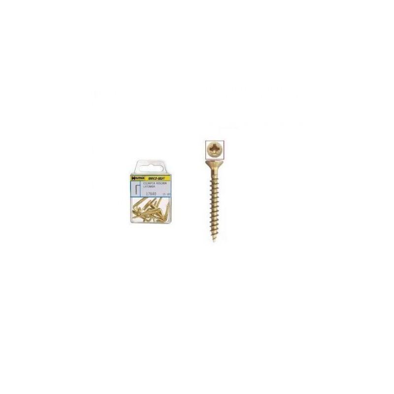 

Tornillo cabeza plana pozidriv bicromatado 3,0x20 mm. 28 unidades