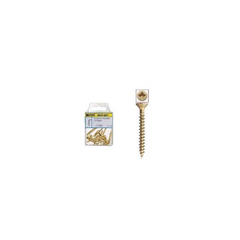 

Tornillo cabeza plana pozidriv bicromatado 4,0x30 mm. 18 unidades