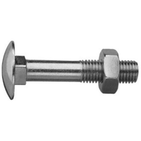 TORNILLO CABEZA REDONDA CON TUERCA 12X 80 ZINC