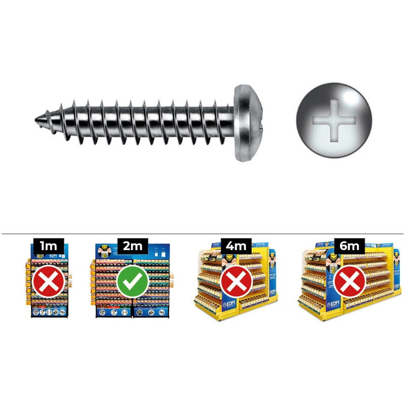 

Caja 100un tornillo chapa alomada philips din/ref 7981 4,8x50 zincado - Celo