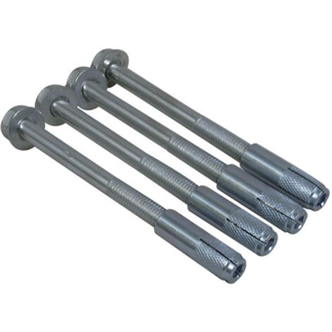 Tornillo con taco metálico 120 x Ø 12 mm (4 Uds)