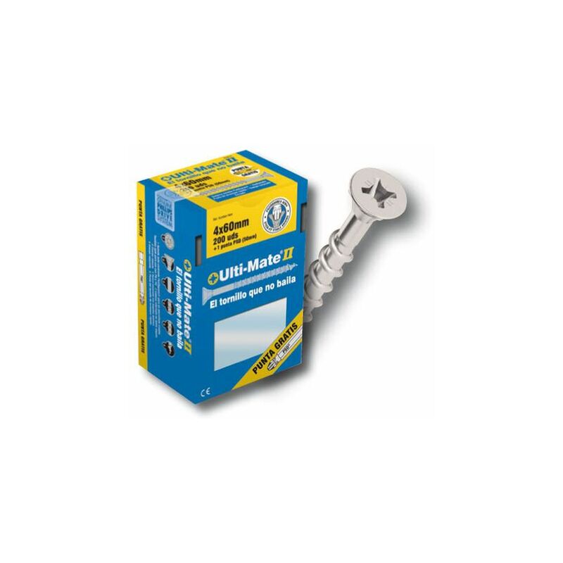

Tornillo de alto rendimiento Ulti-Mate II para MADERA ZINCADO medidas 5x50 mm (caja de 200 uds.)