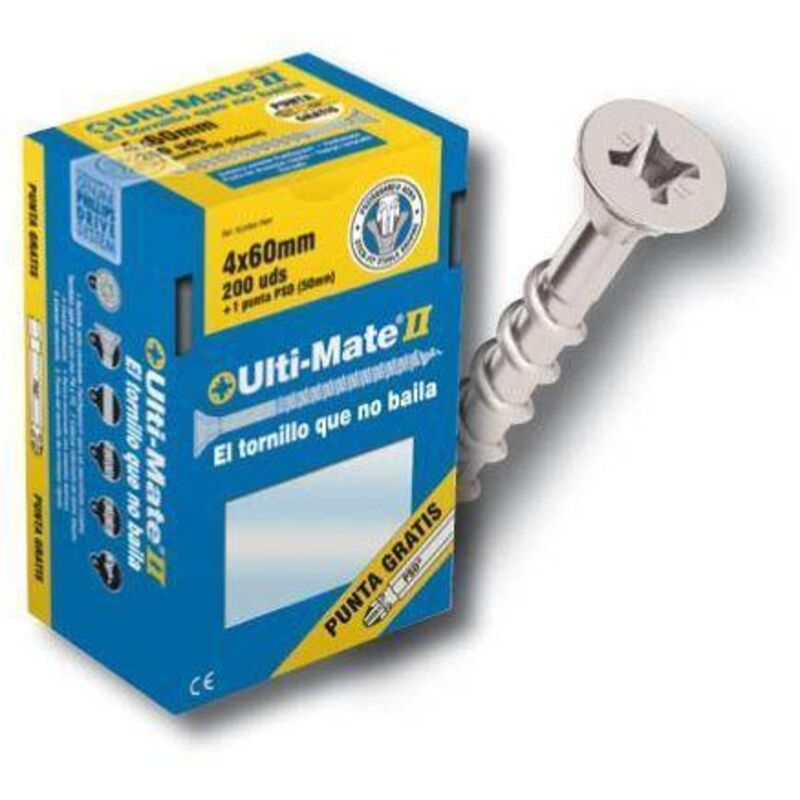 

Tornillo de alto rendimiento para MADERA ZINCADO medidas 4.5x60 mm (caja de 200 uds.) - Ulti-mate Ii