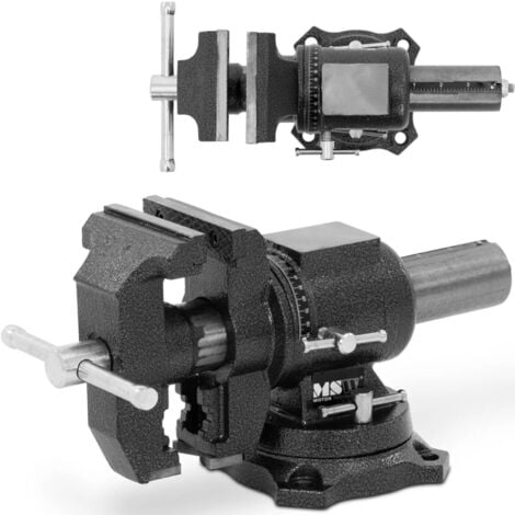 MSW Tornillo de banco - alcance de sujeción 100 mm - ancho de mordaza 100 mm