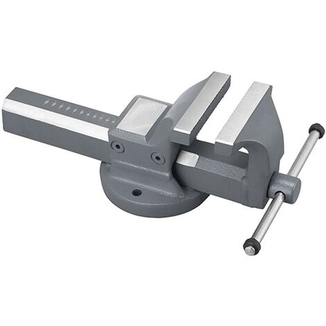 Tornillo de banco paralelo giratorio, Fabricado en acero forjado, Anchura  de mordazas: 10, 15 y 20 cm