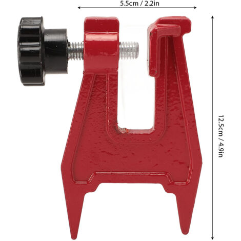 Tornillo de banco de precisión para afilar motosierras, 12,5 x 5,5 cm, aleación de aluminio, con guía para limas.