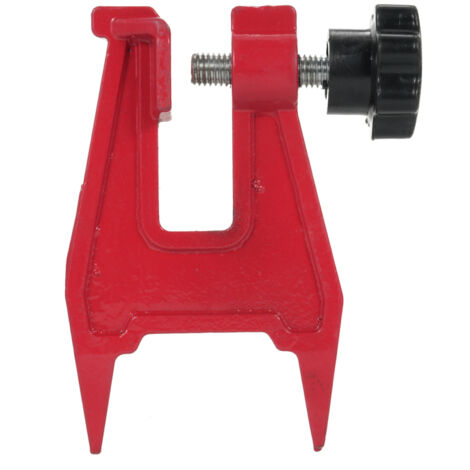 Tornillo de banco portátil para motosierra, Mordaza para afilar, Se clava en tocón, Ajustable a todas las cadenas, Acero anticorrosión