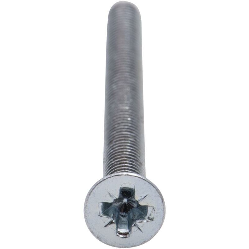 Viswood - Tornillo metálico avellanado zincado pz cruceta ø 6x40 mm (juego de 8 tornillos + tuerca)