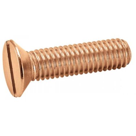 Tornillo de cabeza avellanada ranurada - Latón 5x20 mm - Caja de 100