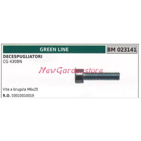 Tornillo de cabeza cilíndrica M6x25 engranaje cónico par GREENLINE desbrozadora CG 430BN 023141