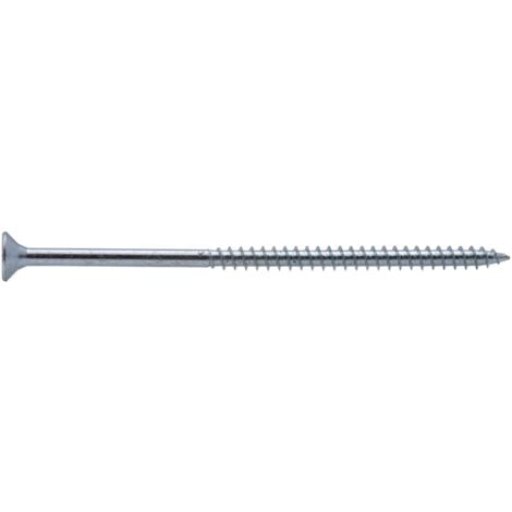 Tornillo de madera con cabeza avellanada PZ zincada Viswood rosca total 6x140 mm (x4 tornillos)