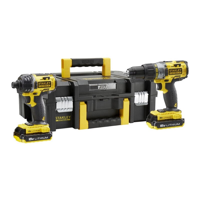 

Stanley Fatmax - Pack de atornillador de impacto + martillo de 18V 2x2Ah Li-Ion - FMCK461D2T-QW