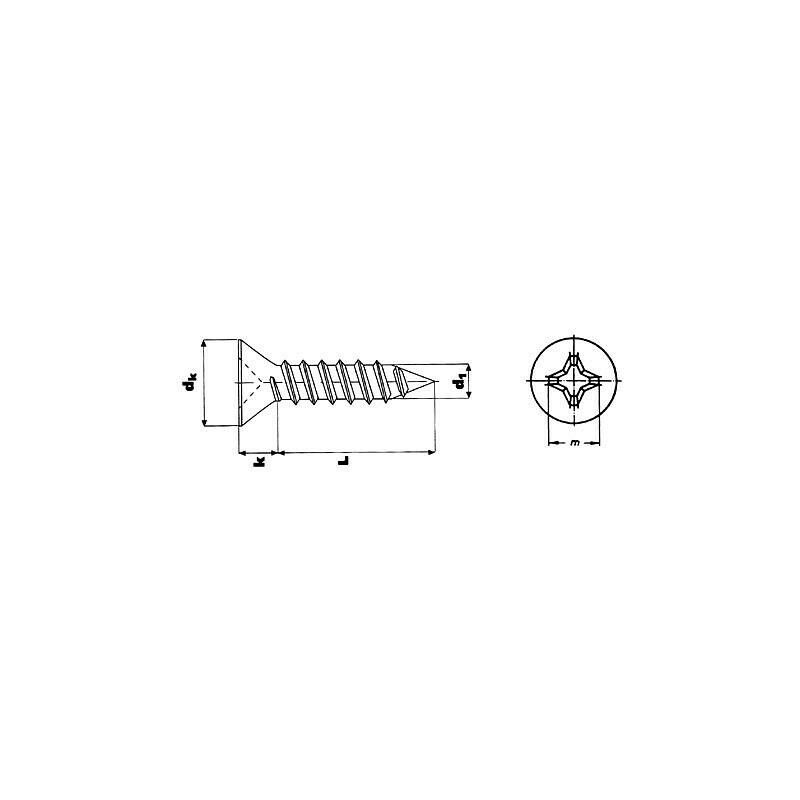 

Tornillo Din-7982 Ph. Inox. A-2 6X5/8 (1000 U)