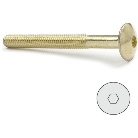 tornillo embellecedor. cabeza abombada. rosca m6 y m8. latonado