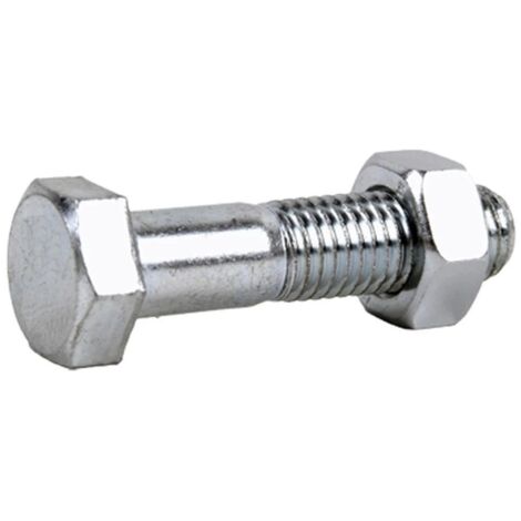 Tornillo hexagonal 931/934 zinc 8x40 con tuerca 8.8