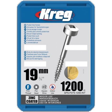 Tornillo Kreg para agujeros embutidos