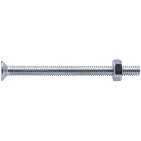 Tornillo metálico galvanizado de cabeza avellanada PZ de cabeza cruzada Viswood Ø 4x50 mm (lote de 8 tornillos + tuerca)