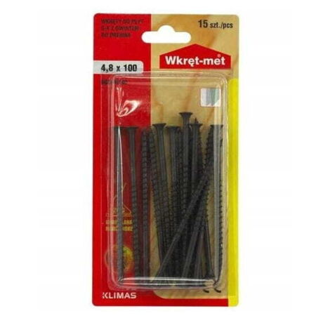Tornillo para fijar placas de yeso a madera 4,8x100mm 15uds