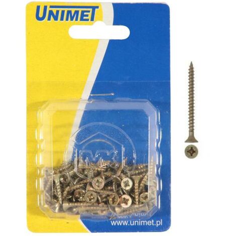 Tornillo para madera amarillo galvanizado 3.016MM OP-100PCS - 509 3.016UC