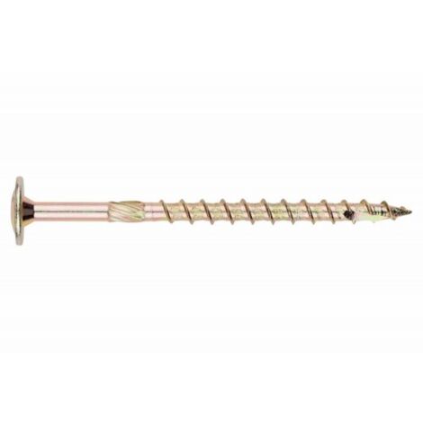 Tornillo para madera de alto rendimiento - Cabeza ancha - Rosca parcial - Cabeza Torx - Punta anti-división - Bichromatado 6 x 80 - Caja de 200