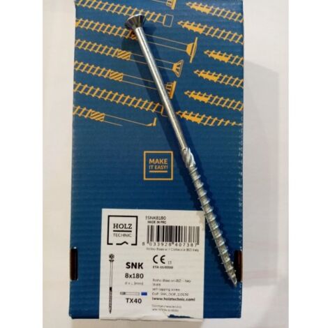 TORNILLO PARA MADERA SNK 8X180 (100U) - ROTHO