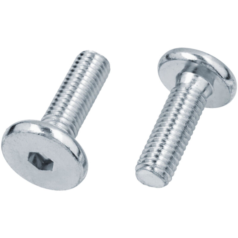 Tornillo para muebles cabeza plana M6x10 Acero galvanizado 50 piezas