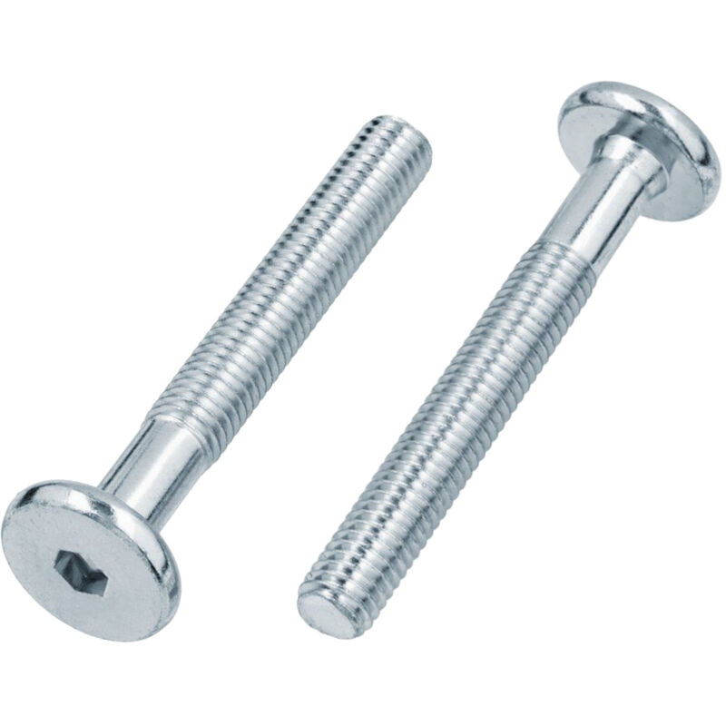 Tornillo para muebles cabeza plana M6x50 Acero galvanizado 50 piezas