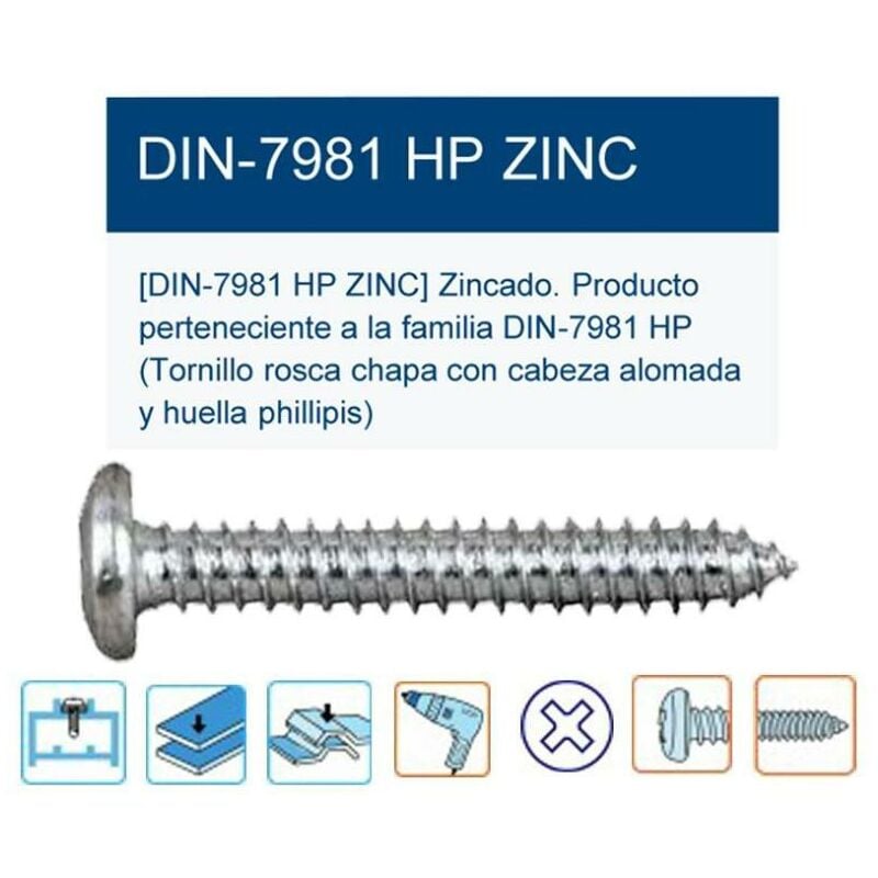 

tornillo r-chapa din 7981hp alomada ph1 2,9x 9,5 4x3-8 t8129009 (caja 10 unidades) - Mibricotienda