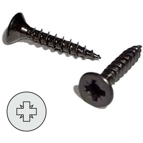Tornillos Autorroscantes, 100 Tornillos Autorroscantes For Madera De Cabeza Plana, De Acero Al Carbono, Color Negro, M1, M1.2, M1.4, M1.7(3mm,100pcs M1