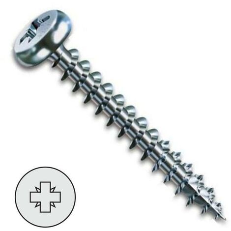 tornillo rosca madera cabeza redonda pozidriv spax wirox a3j largo 16mm diámetro 4mm (caja 1000)