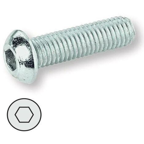 tornillo rosca metal allen iso 7380  zincado metrica m-8 largo 16mm