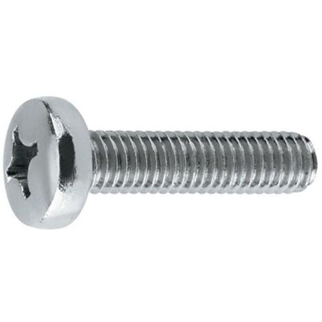 tornillo rosca metal cabeza alomada din 7985 inoxidable metrica m-4 largo 10mm