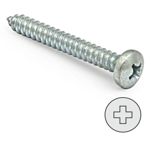 tornillo rosca metal din 7981 zincado larg.r/chapa 45mm ø rosca chapa 3.5mm (caja 100)