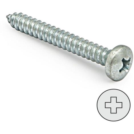 tornillo rosca metal din 7981 zincado larg.r/chapa 80mm ø rosca chapa 4.8mm