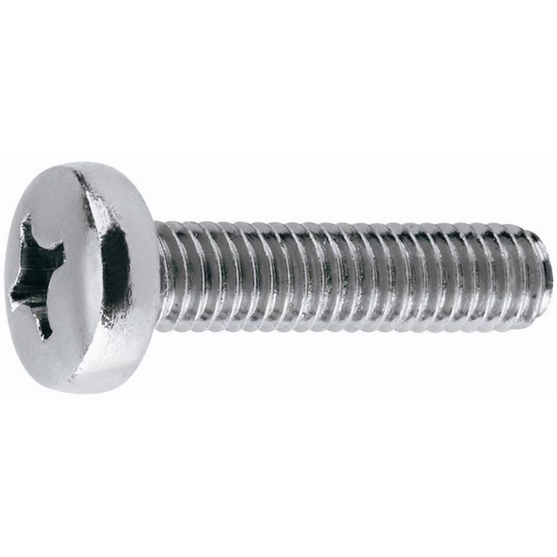 

T9850430Z - Tornillo rosca metrica DIN-7985 cabeza alomada huella philips zincado M4 x 30 - Index