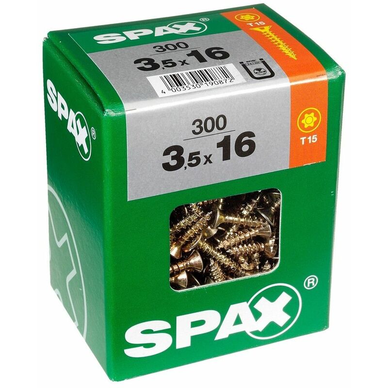 

Tornillo 04x070mm Bicromatado 50pz - Spax
