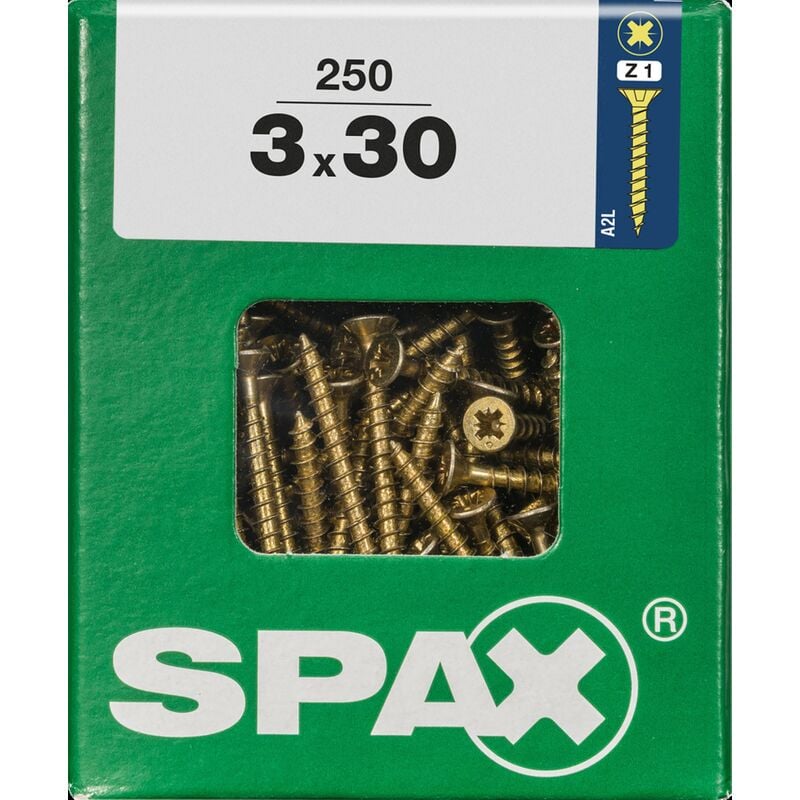 

Universal tornillo Spax 'Pozi amarillo de acero 30 x 3 mm - 250 PC