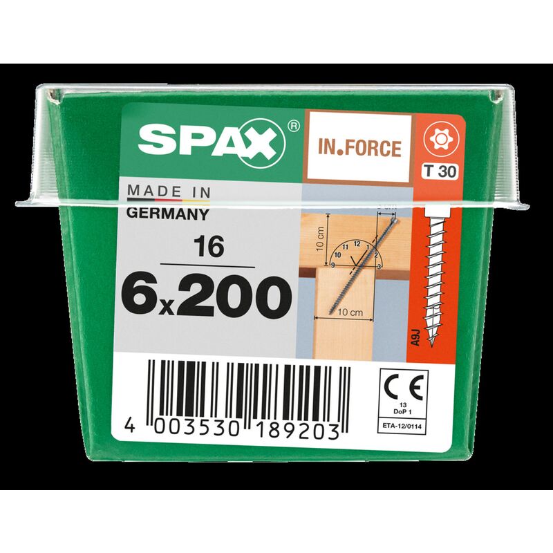 

Tornillo 'IN.Force acero 200 x 6 mm - 16 PC - Spax