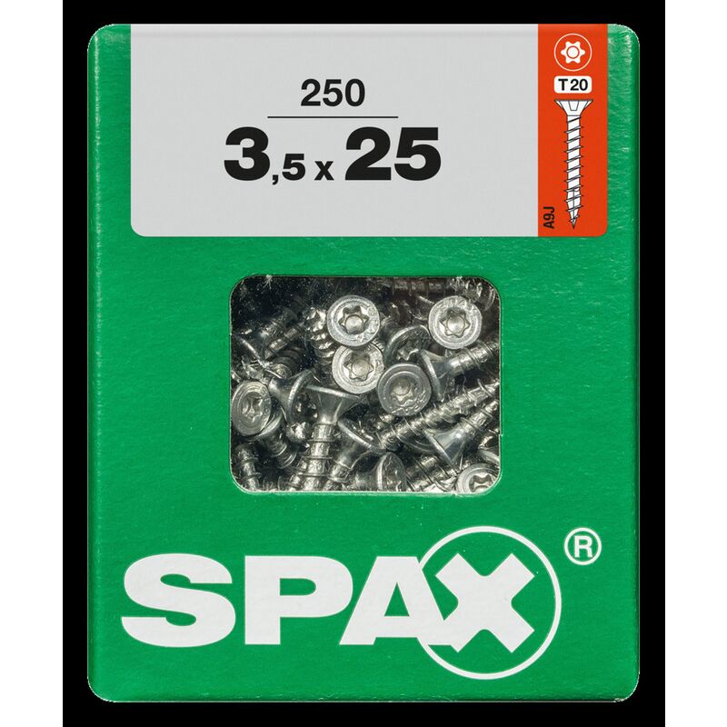 

Spax tornillos T-estrella más 'amarillo de acero de 25 x 3,5 mm - 250 pcs