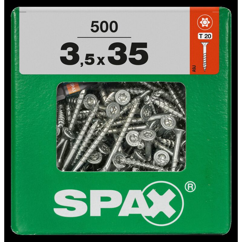 

tornillos T-estrella más 'amarillo de acero de 35 x 3,5 mm - 500 PC - Spax